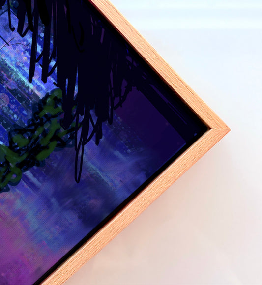 Caerphilly Castle Wooden Framed Canvas