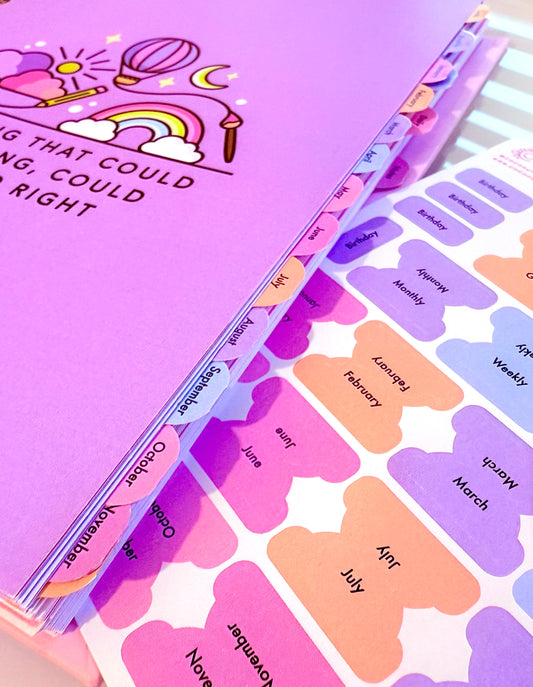 Planner Tabs Sticker Sheet