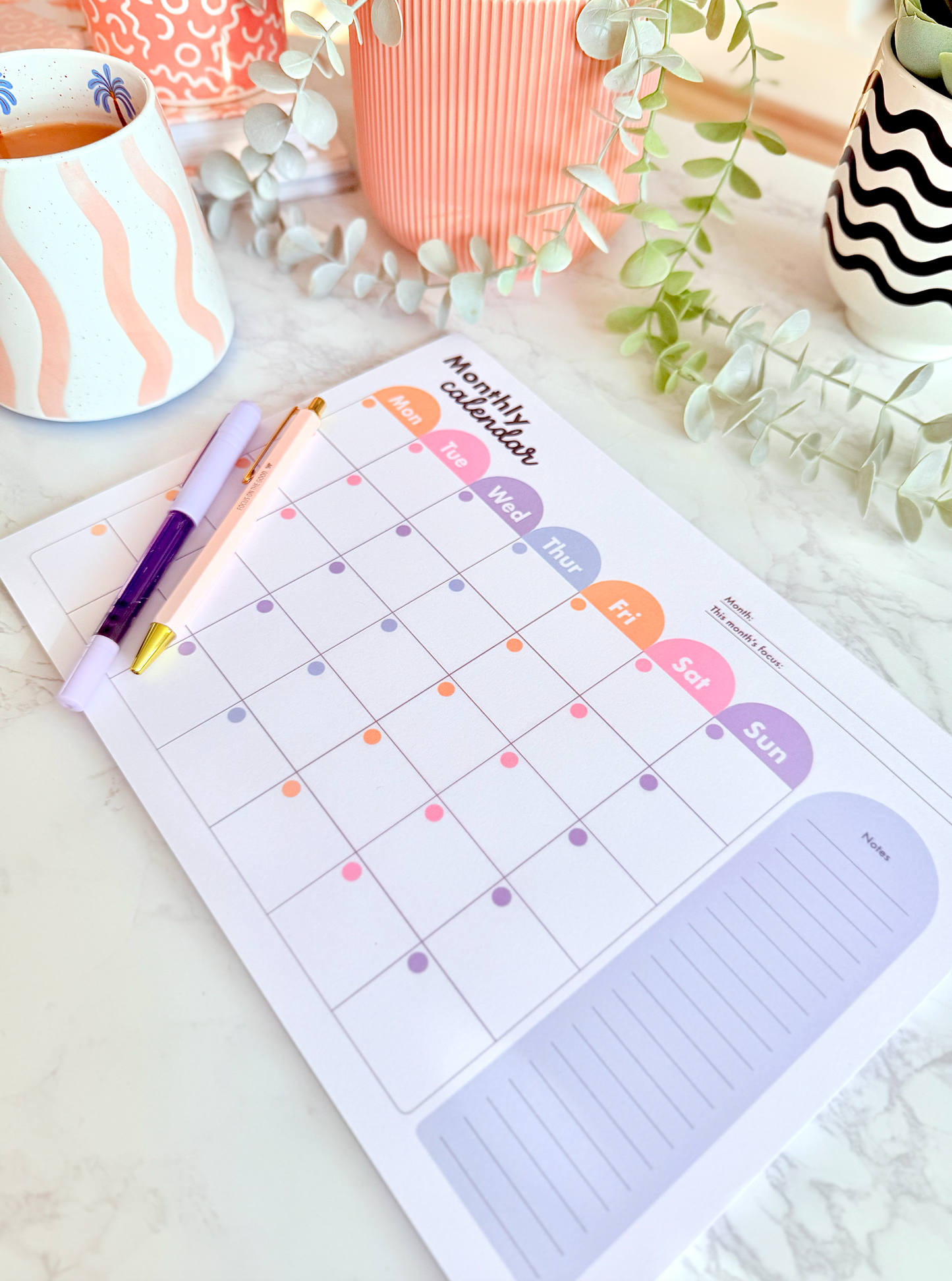 Monthly Desk Pad