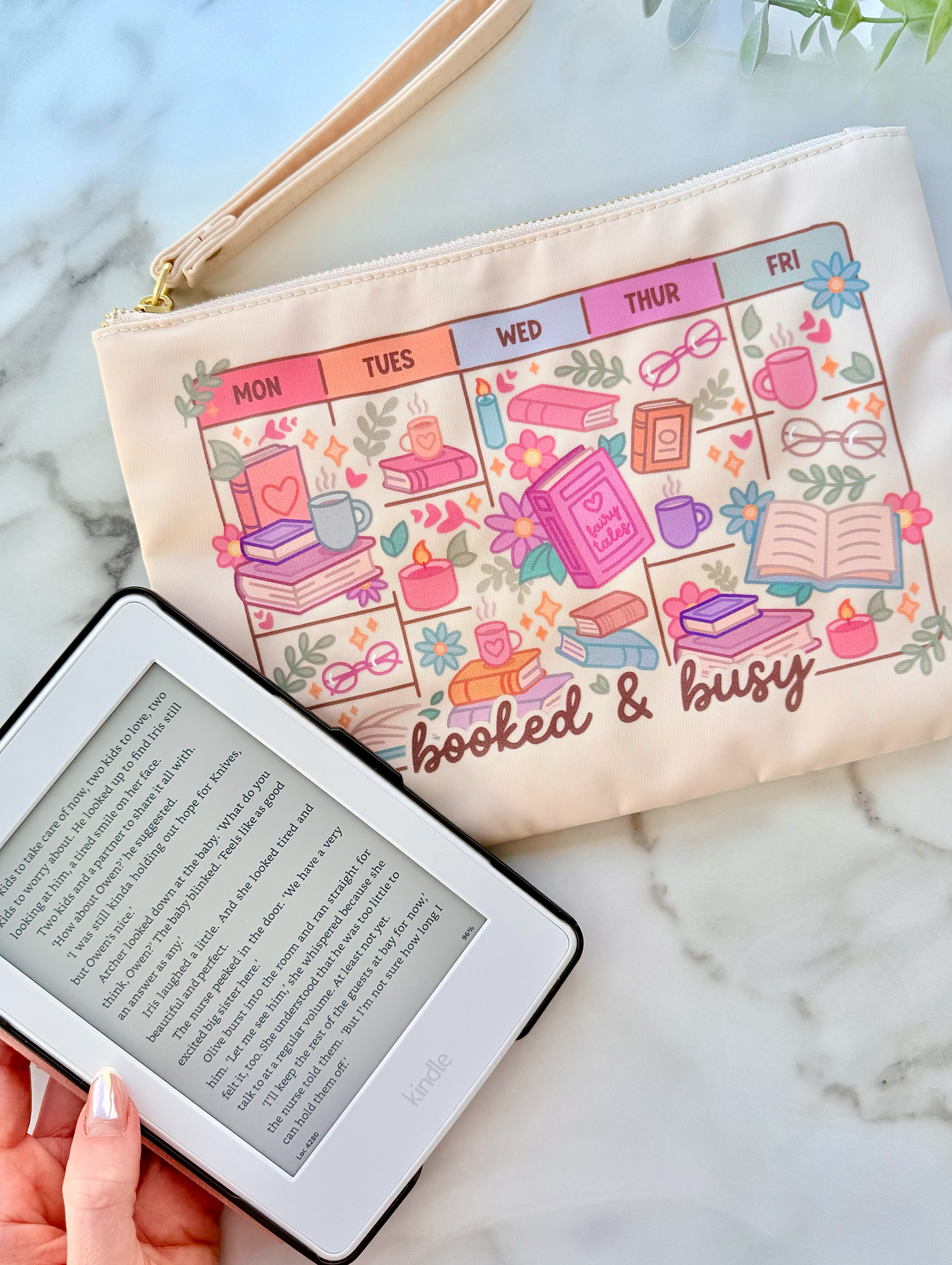 SECONDS Booked & Busy Kindle Pouch