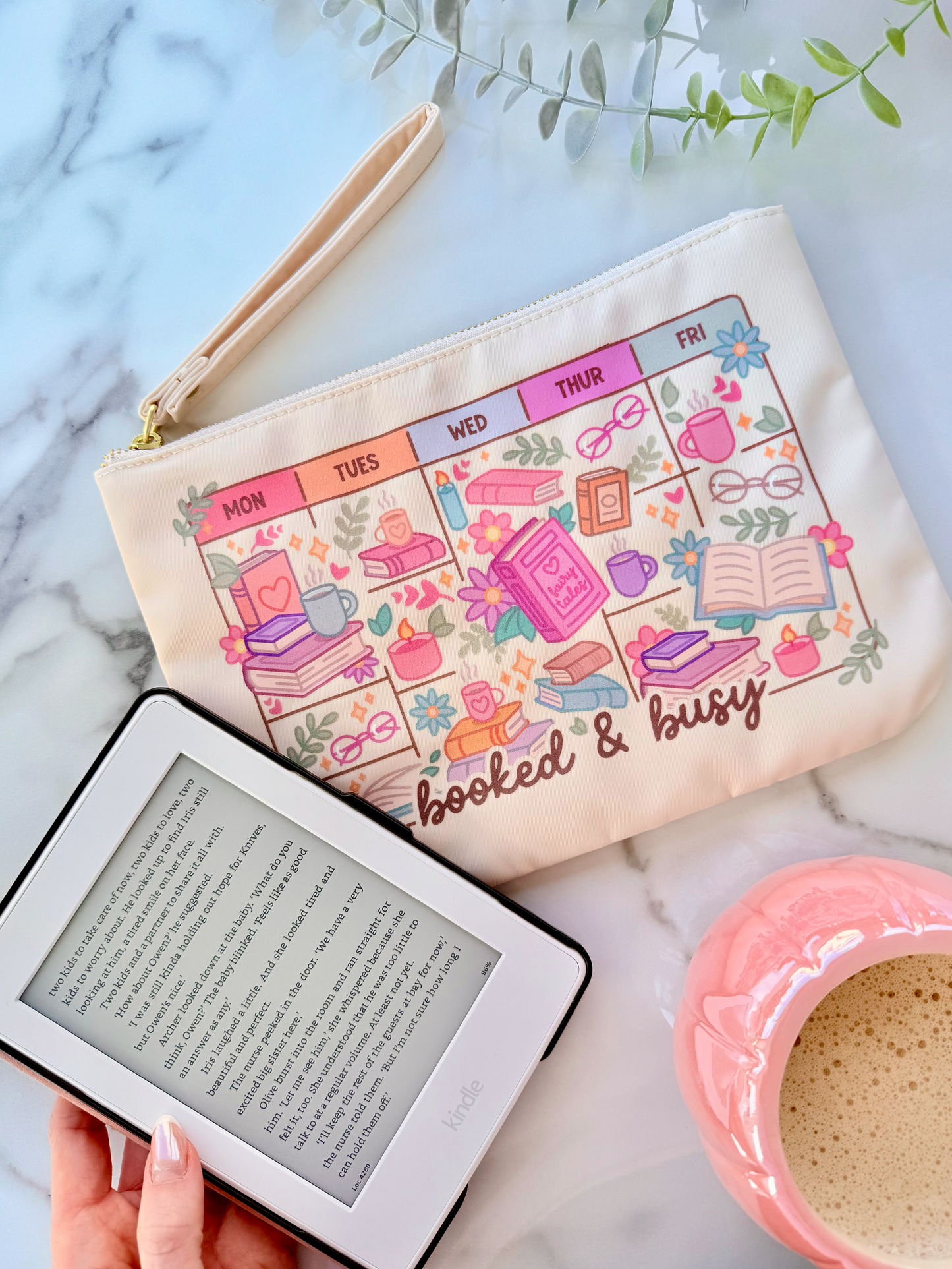 SECONDS Booked & Busy Kindle Pouch