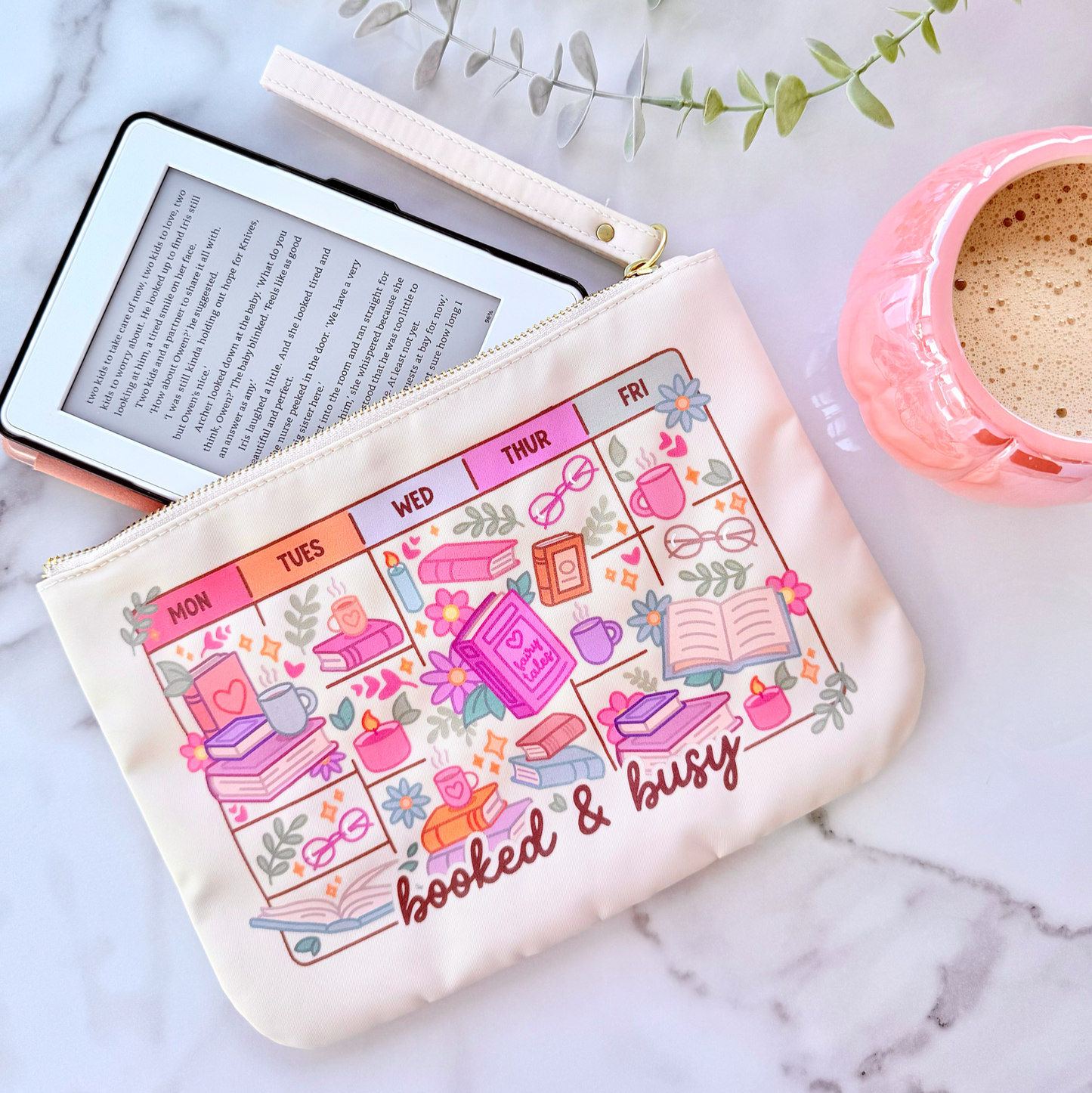 SECONDS Booked & Busy Kindle Pouch