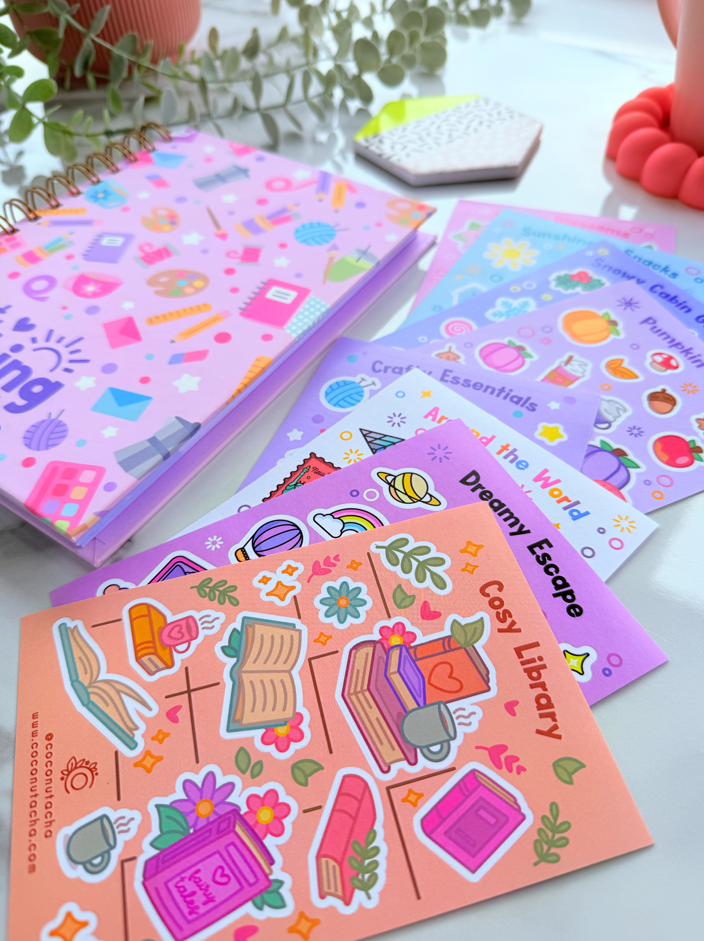 Cosy Library Sticker Sheet