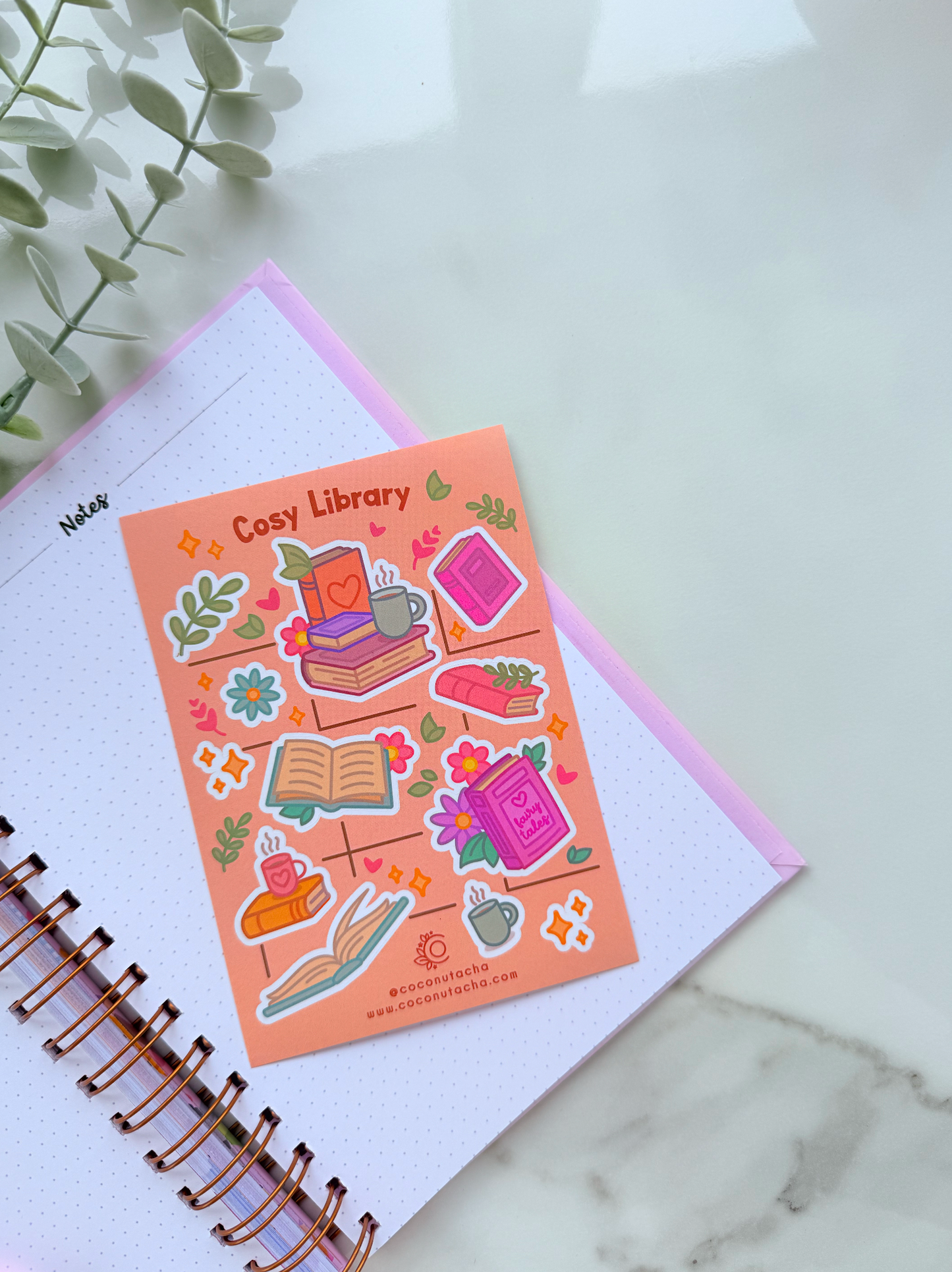 Cosy Library Sticker Sheet