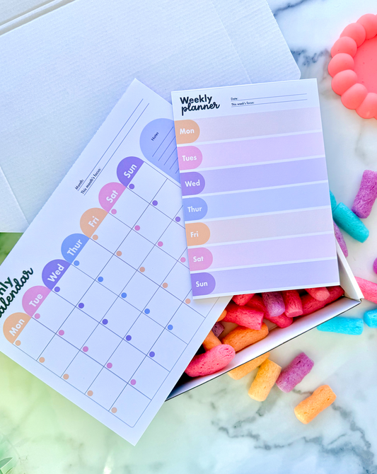 Monthly & Weekly Desk Pad Set