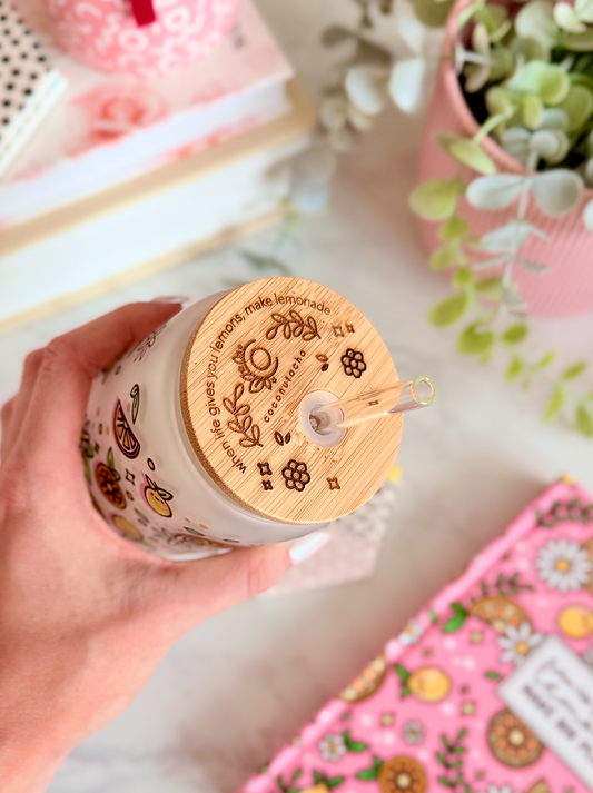 Lemon Frosted Tumbler 18oz