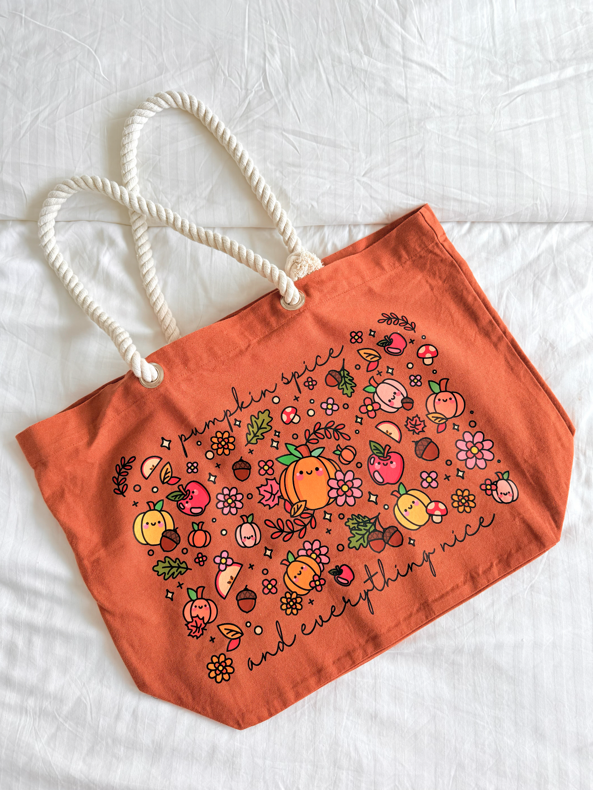 Pumpkin Rope Handle Bag