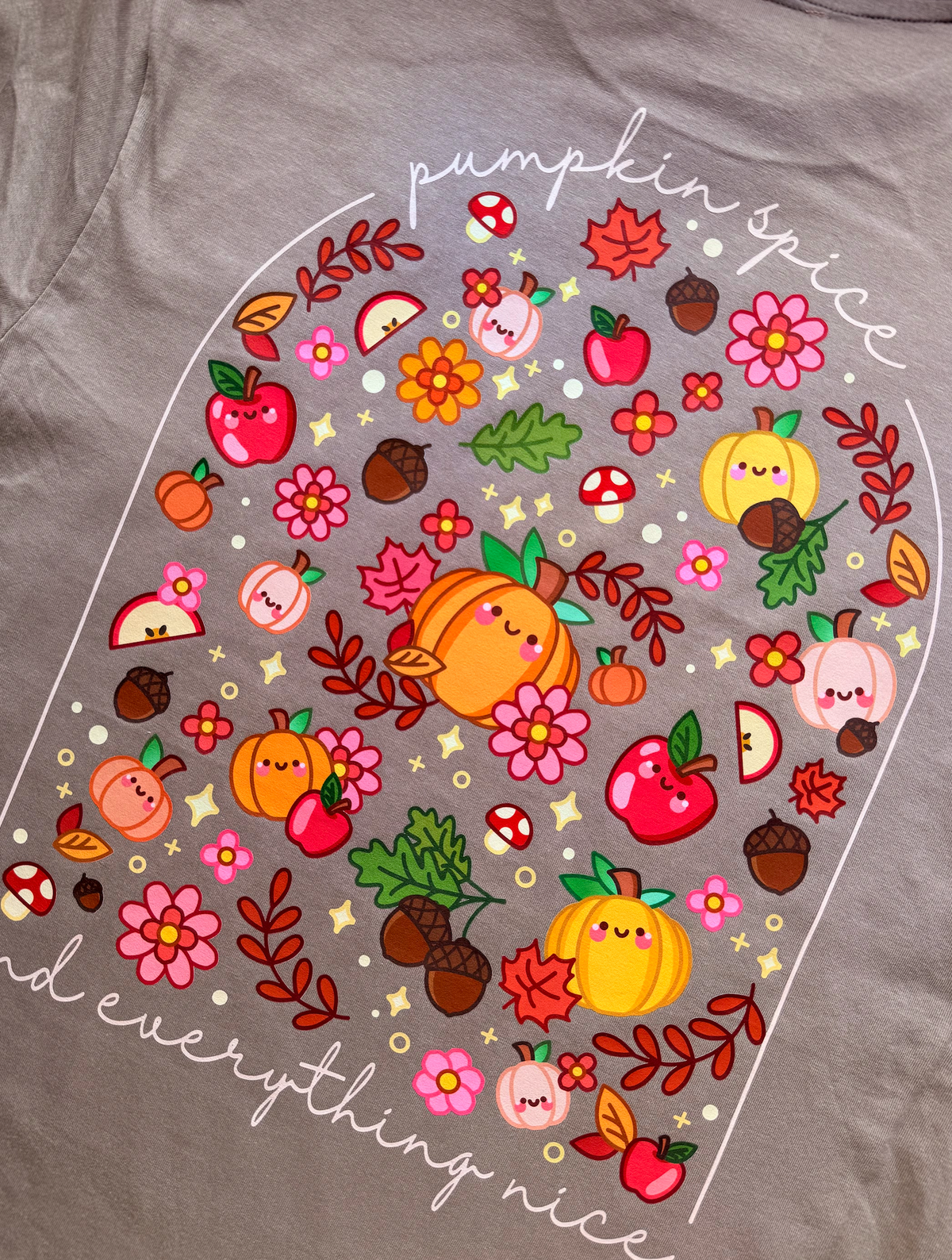 SAMPLE Pumpkin Pattern Longline T-Shirt