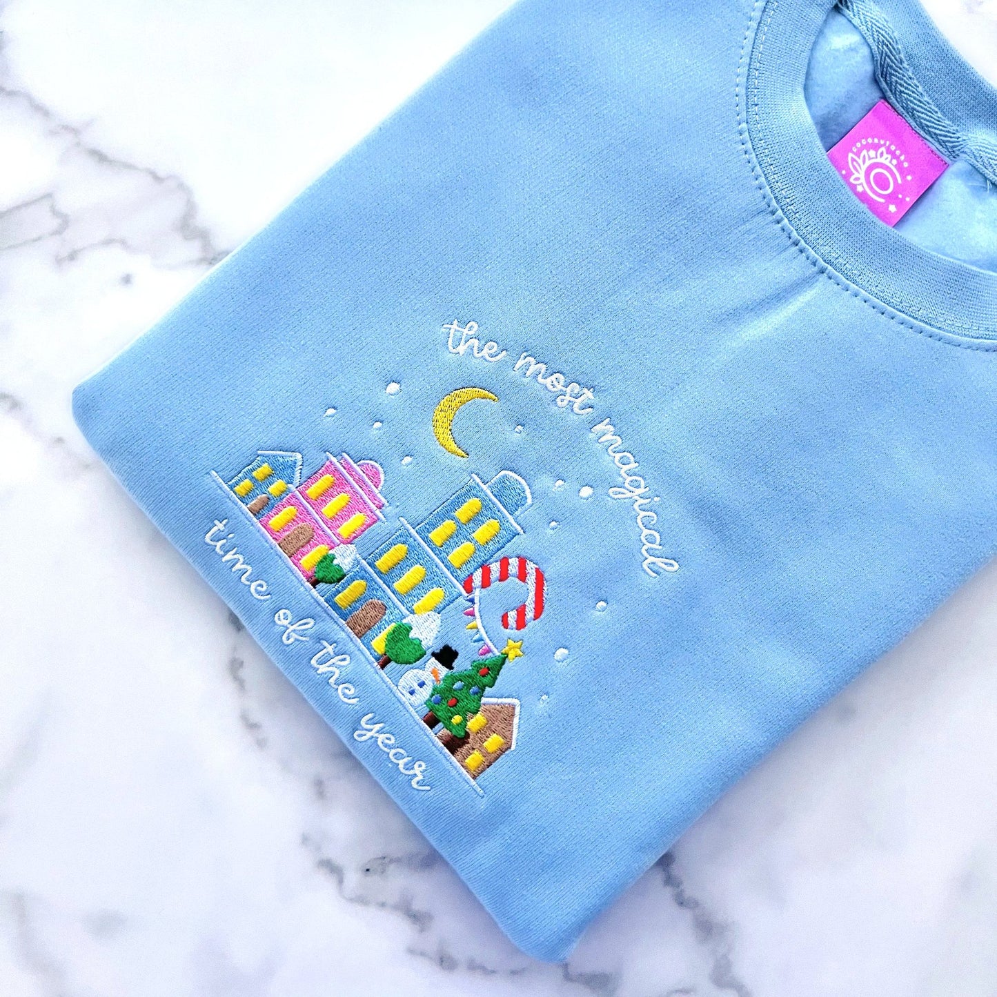 END OF LINE Cosy Christmas Sweater Ice Blue