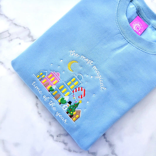 END OF LINE Cosy Christmas Sweater Ice Blue