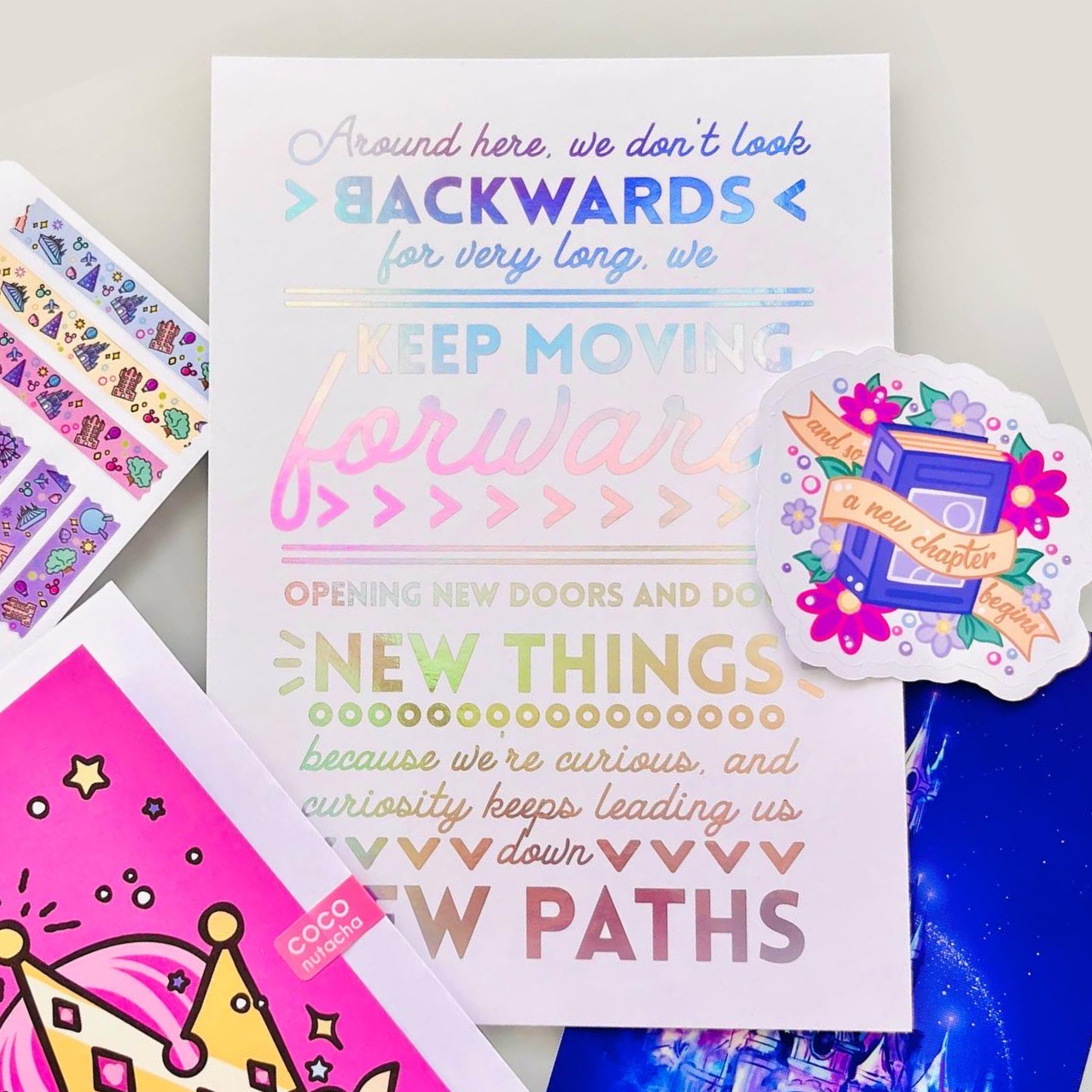 Keep Moving Forward Foiled Print