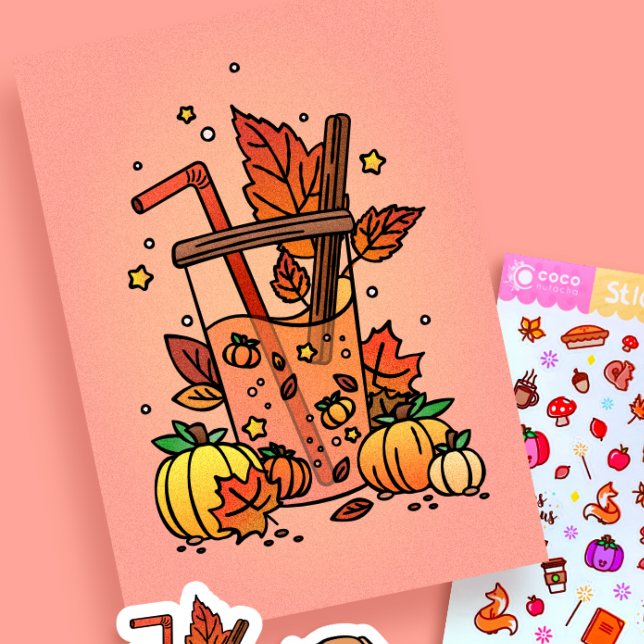 Autumn Drink Art Print