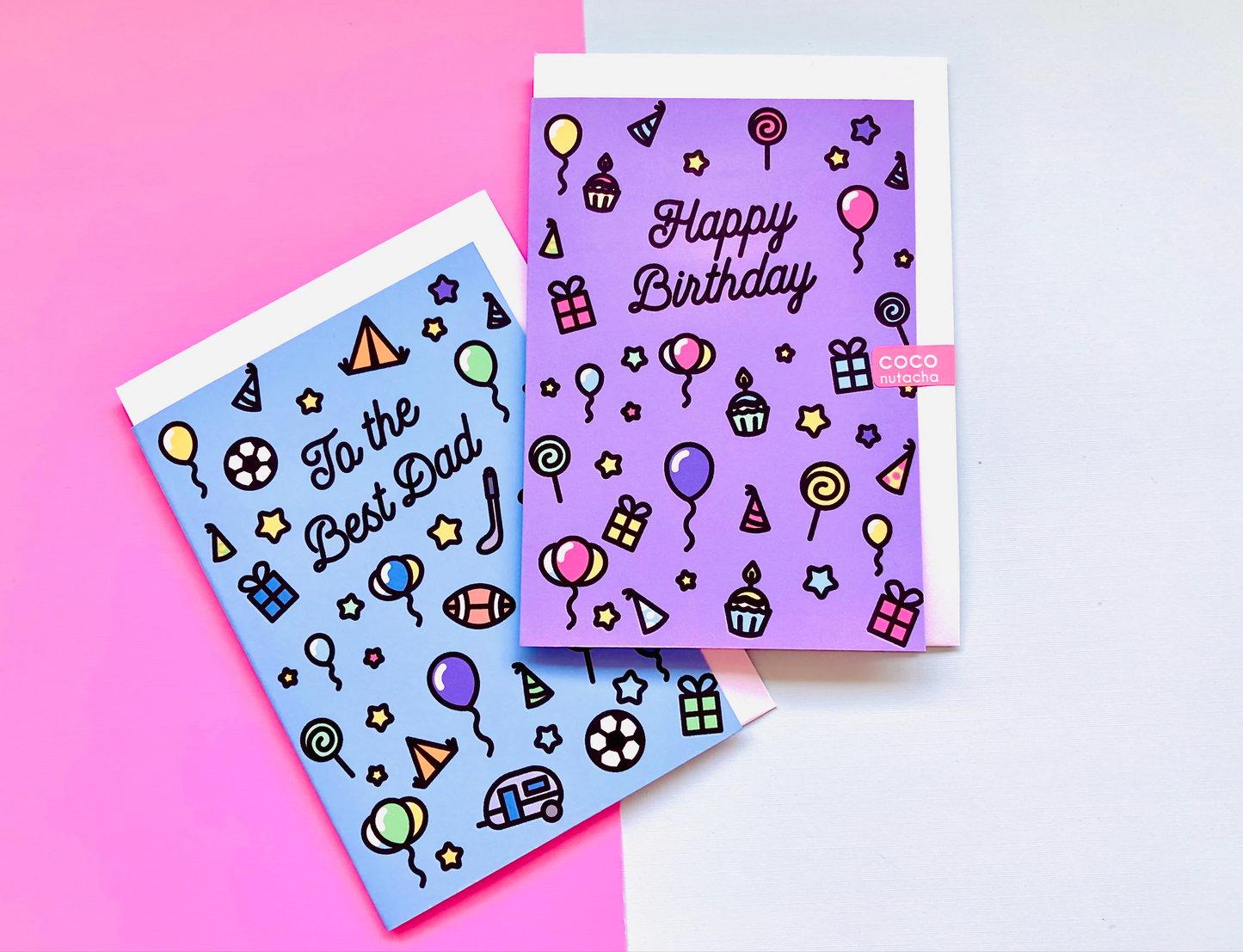 Happy Birthday Icons Greeting Card