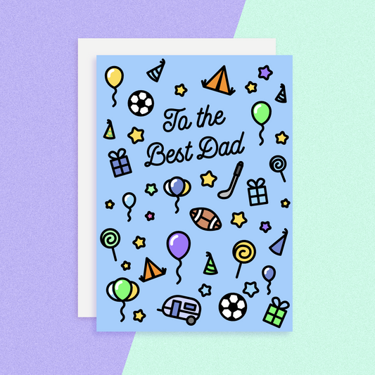 Best Dad Icons Greeting Card