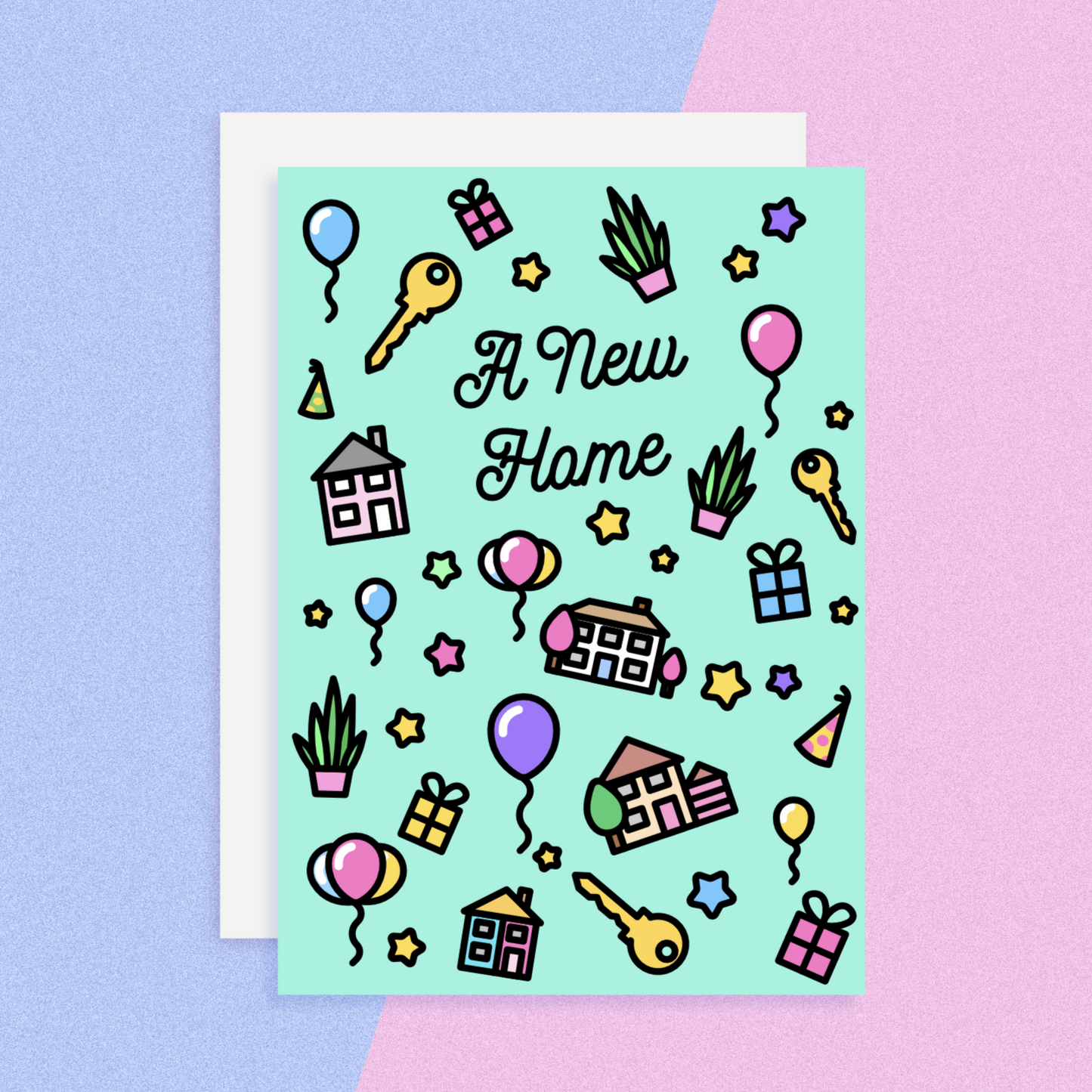 A New Home Icons Greeting Card