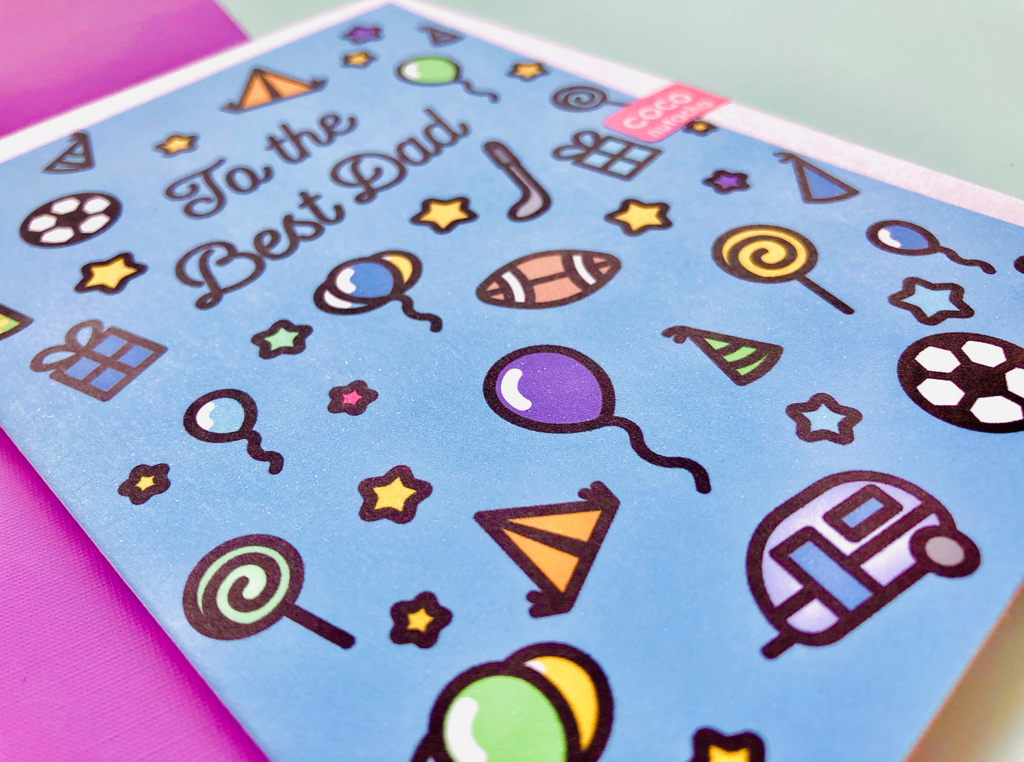 Best Dad Icons Greeting Card