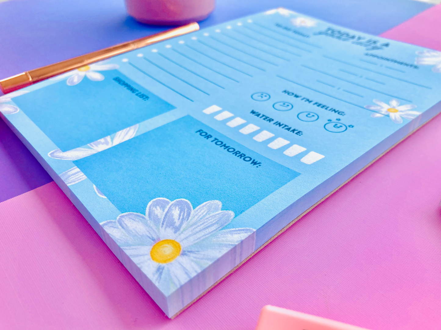 A5 Daisy Blue To Do List Pad