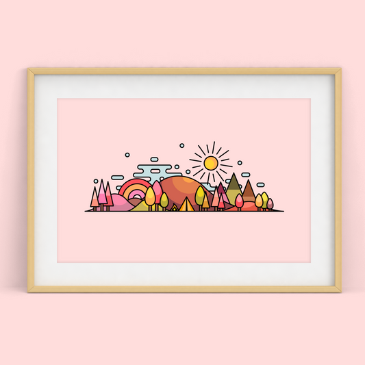 Autumn Skyline Wall Art Print