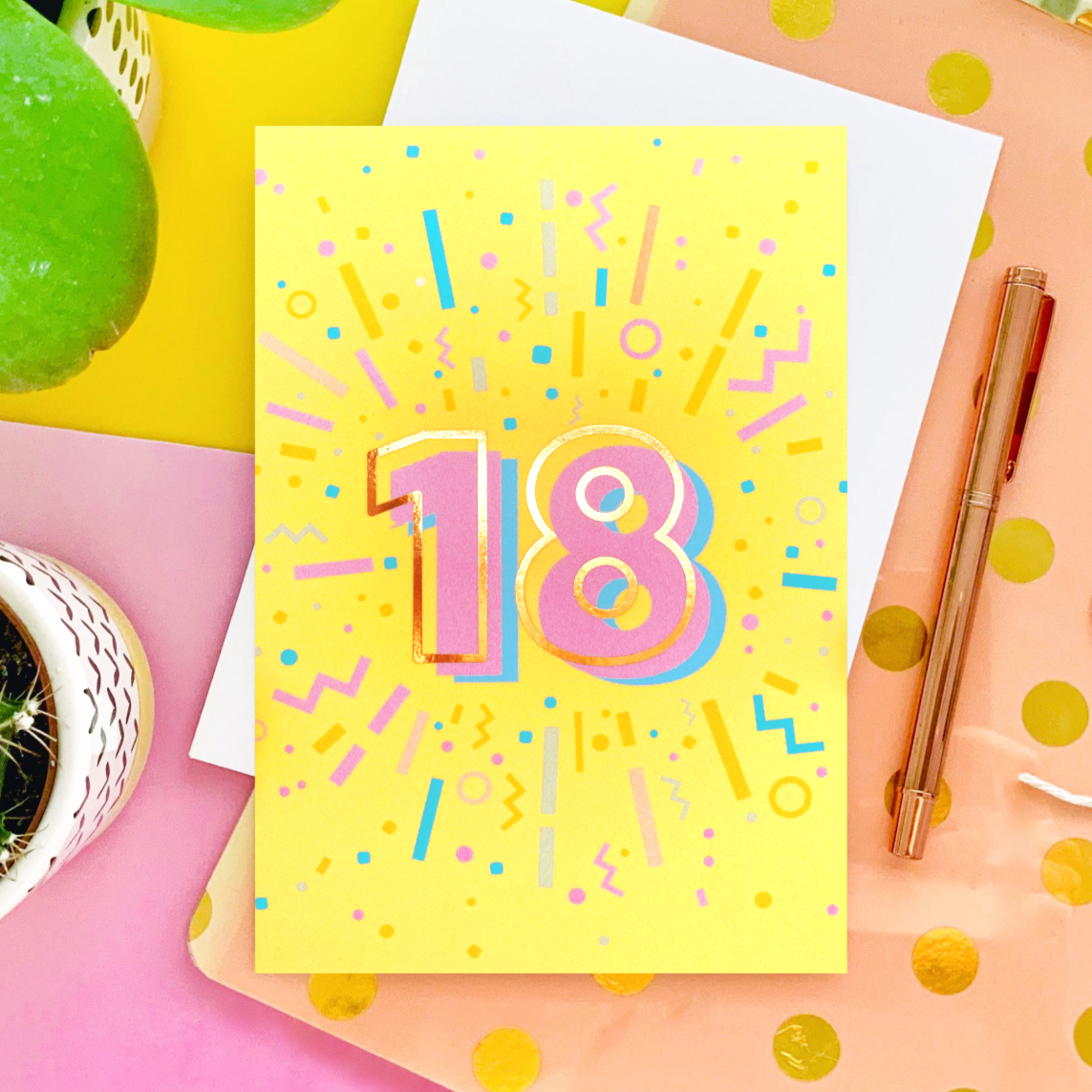 18th Birthday Foil Greeting Card