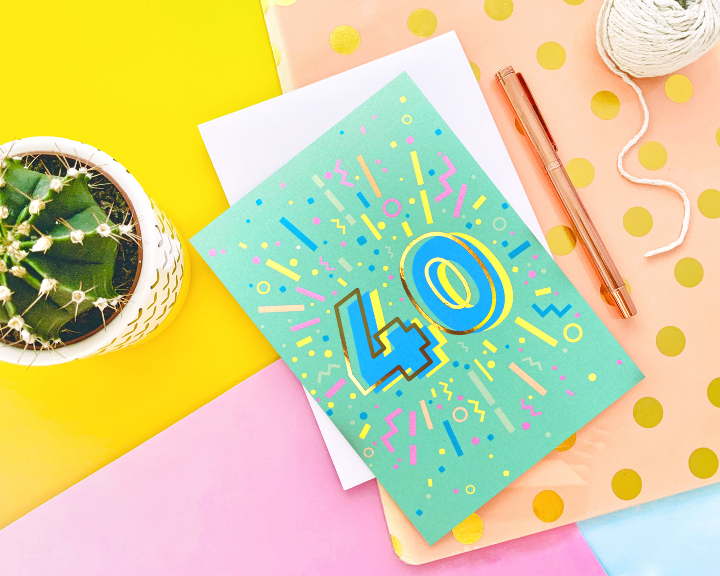 40th Birthday Foil Greeting Card