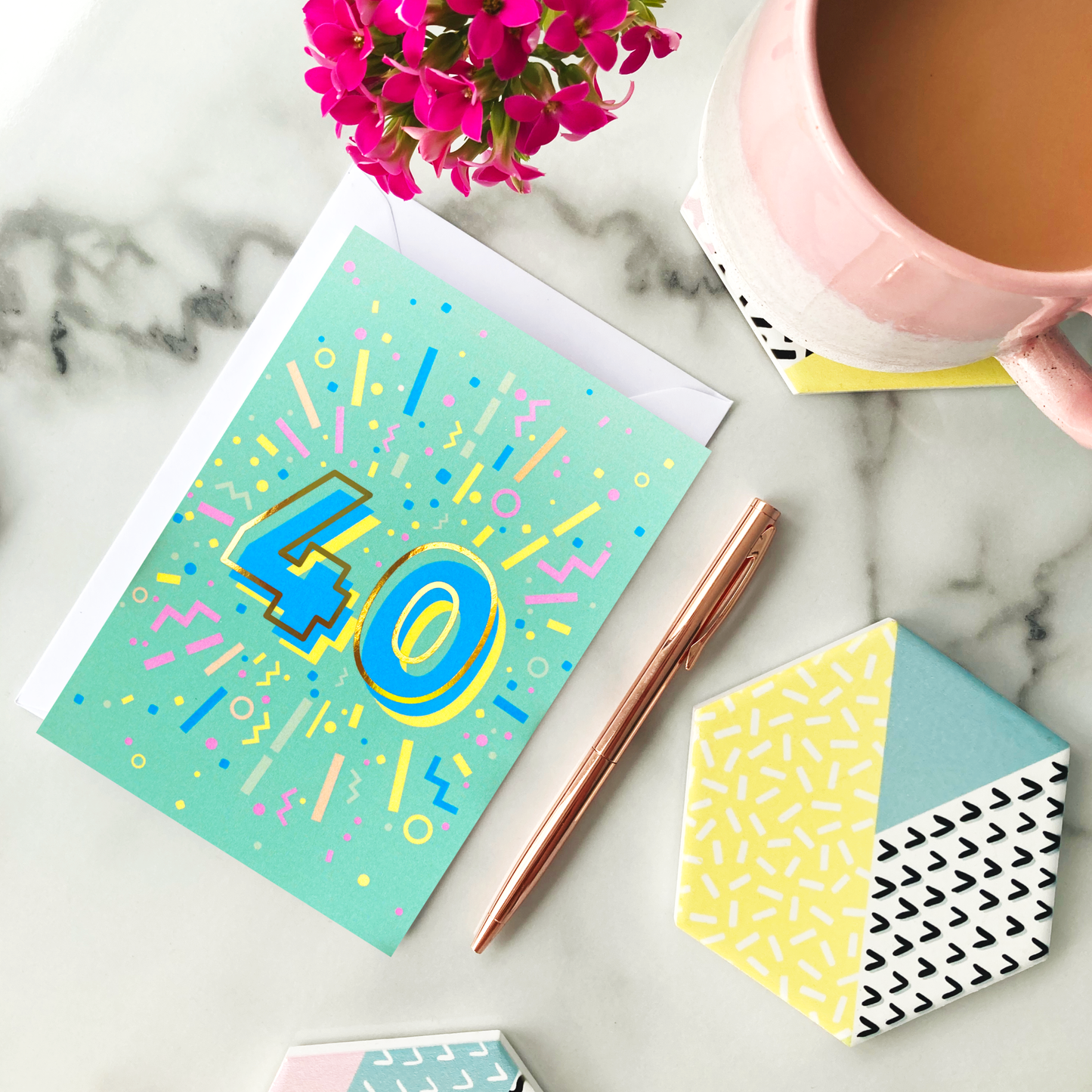 40th Birthday Foil Greeting Card
