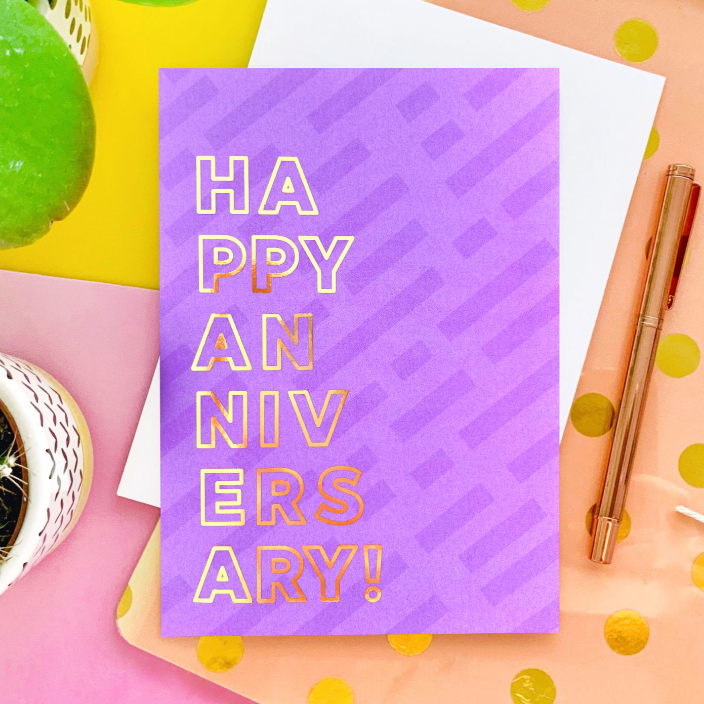 Happy Anniversary Foil Greeting Card