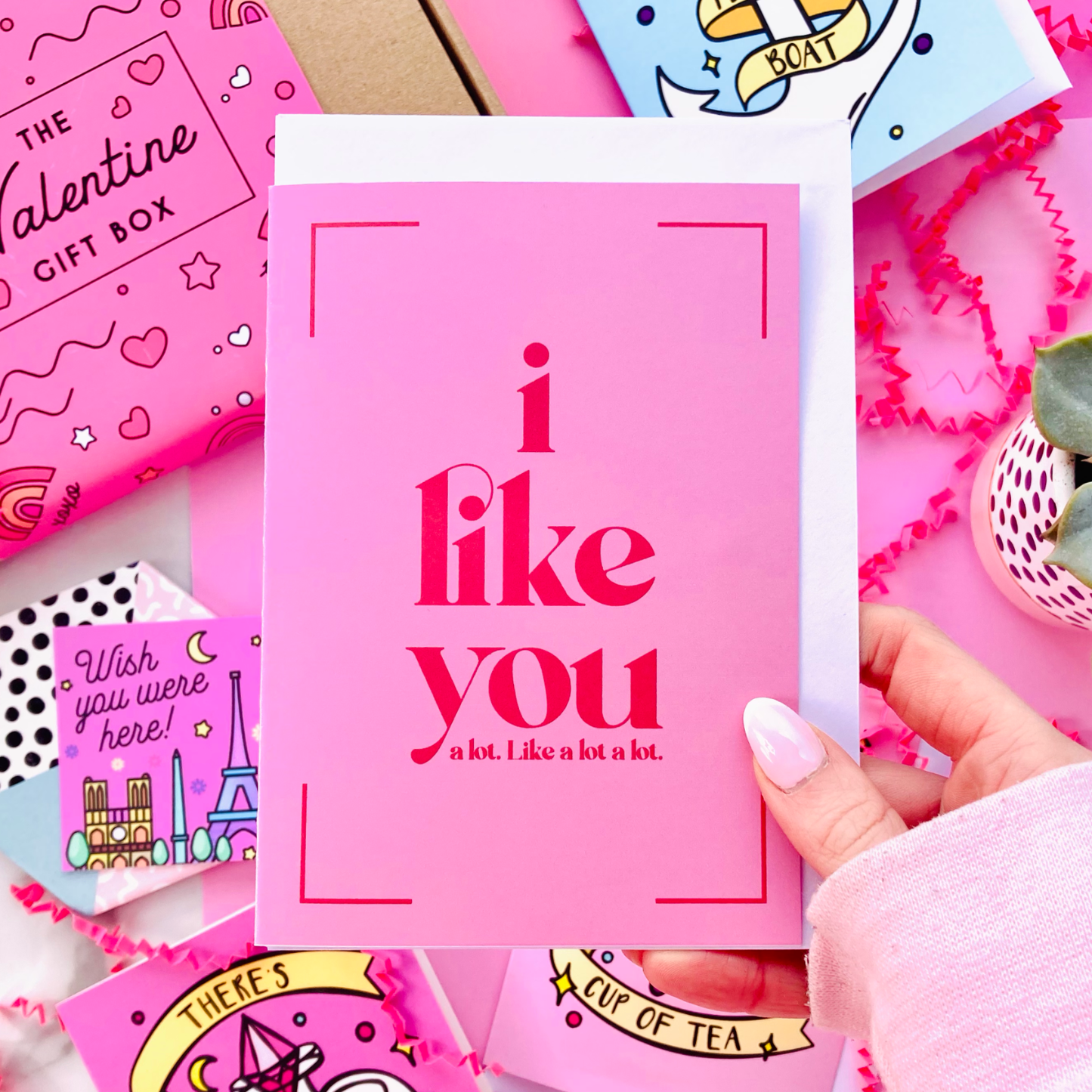 I Like You (a lot) Valentines Day Card