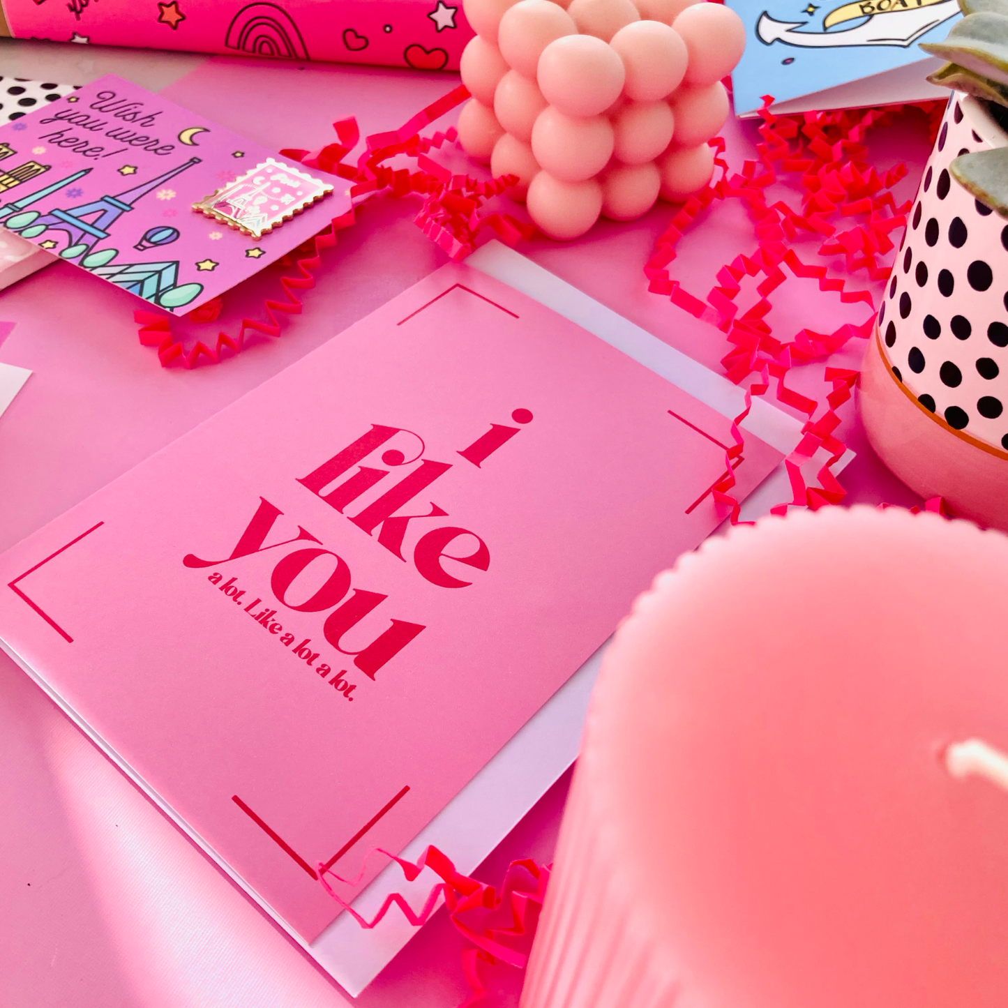 I Like You (a lot) Valentines Day Card
