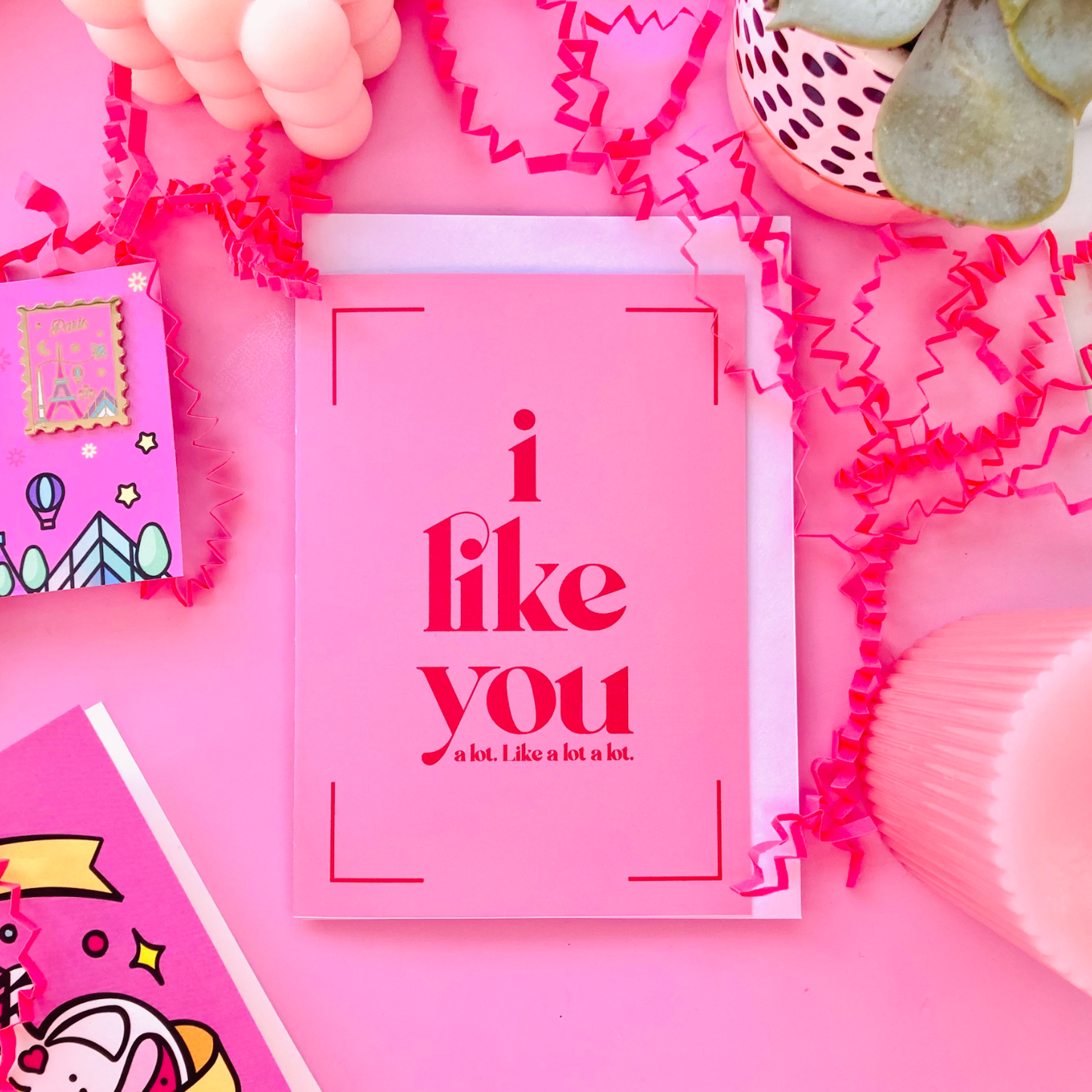 I Like You (a lot) Valentines Day Card