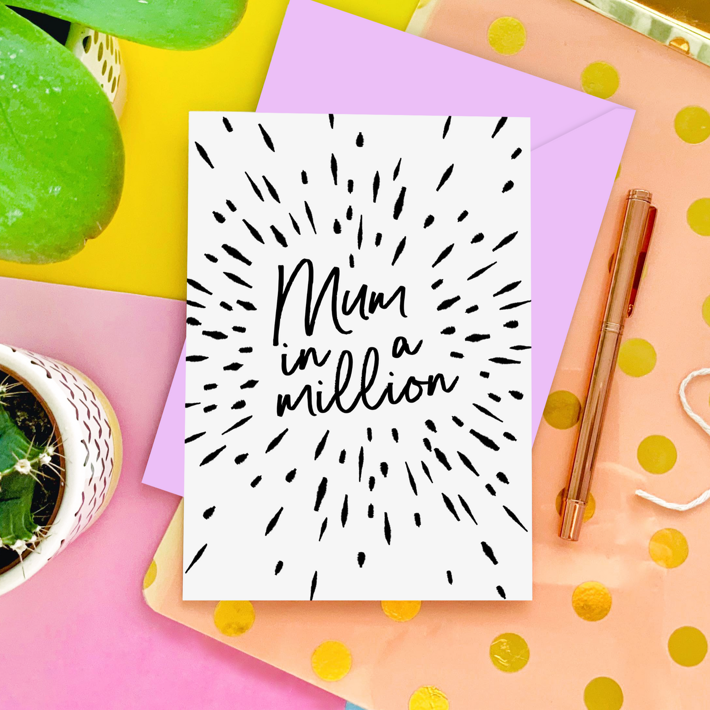 Mum in a Million Greeting Card