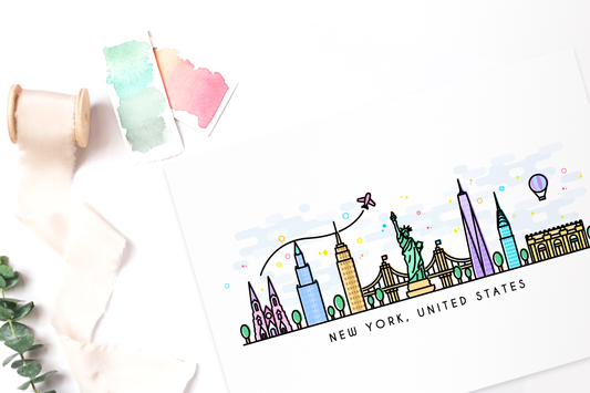 New York Skyline Wall Art Print