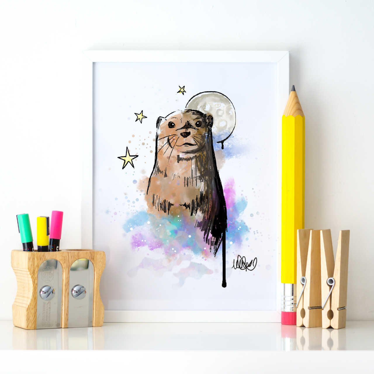 Otter Art Print