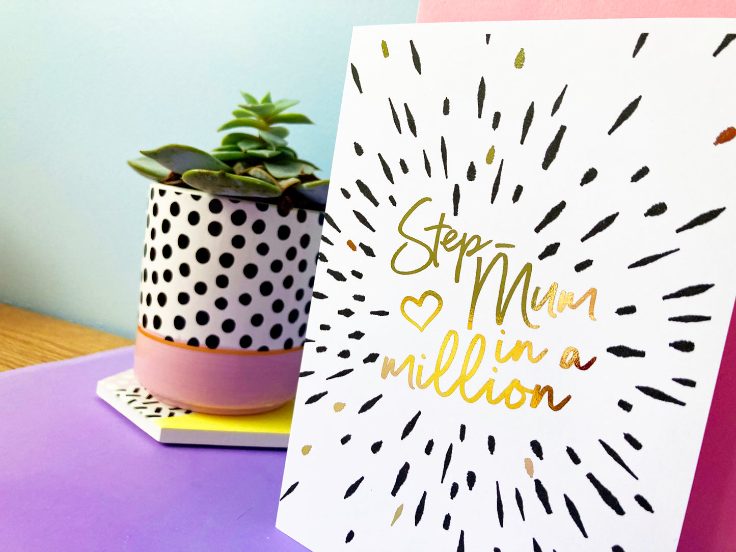 Step-Mum in a Million Gold Foil Card