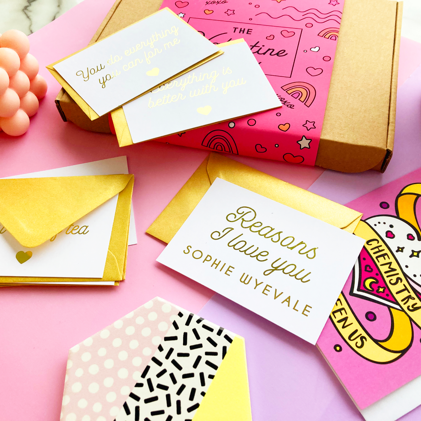 Reasons I Love You Personalised Valentine's Box