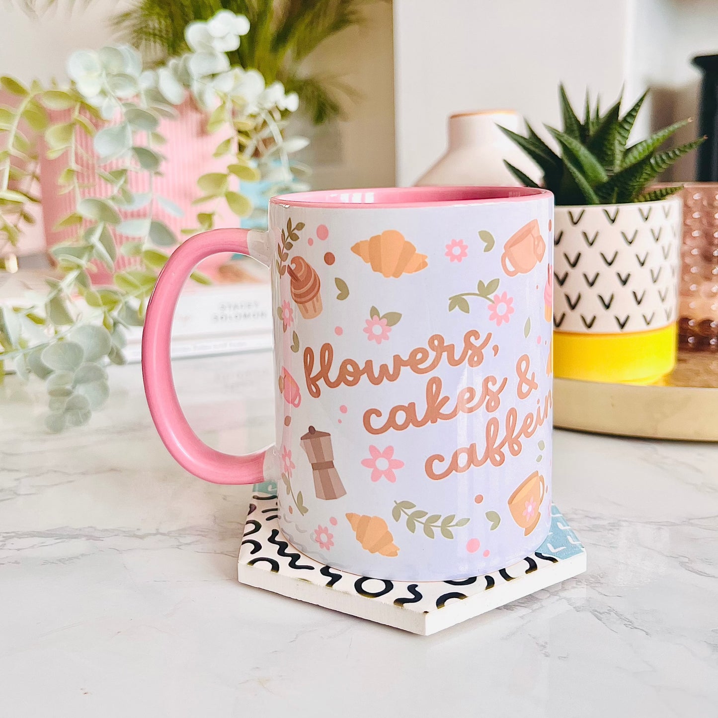 Flowers, Cakes & Caffeine Mug