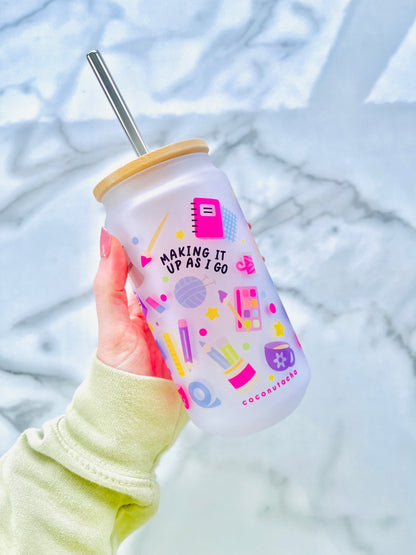 SECONDS Making it Up as I Go Frosted Tumbler 18oz