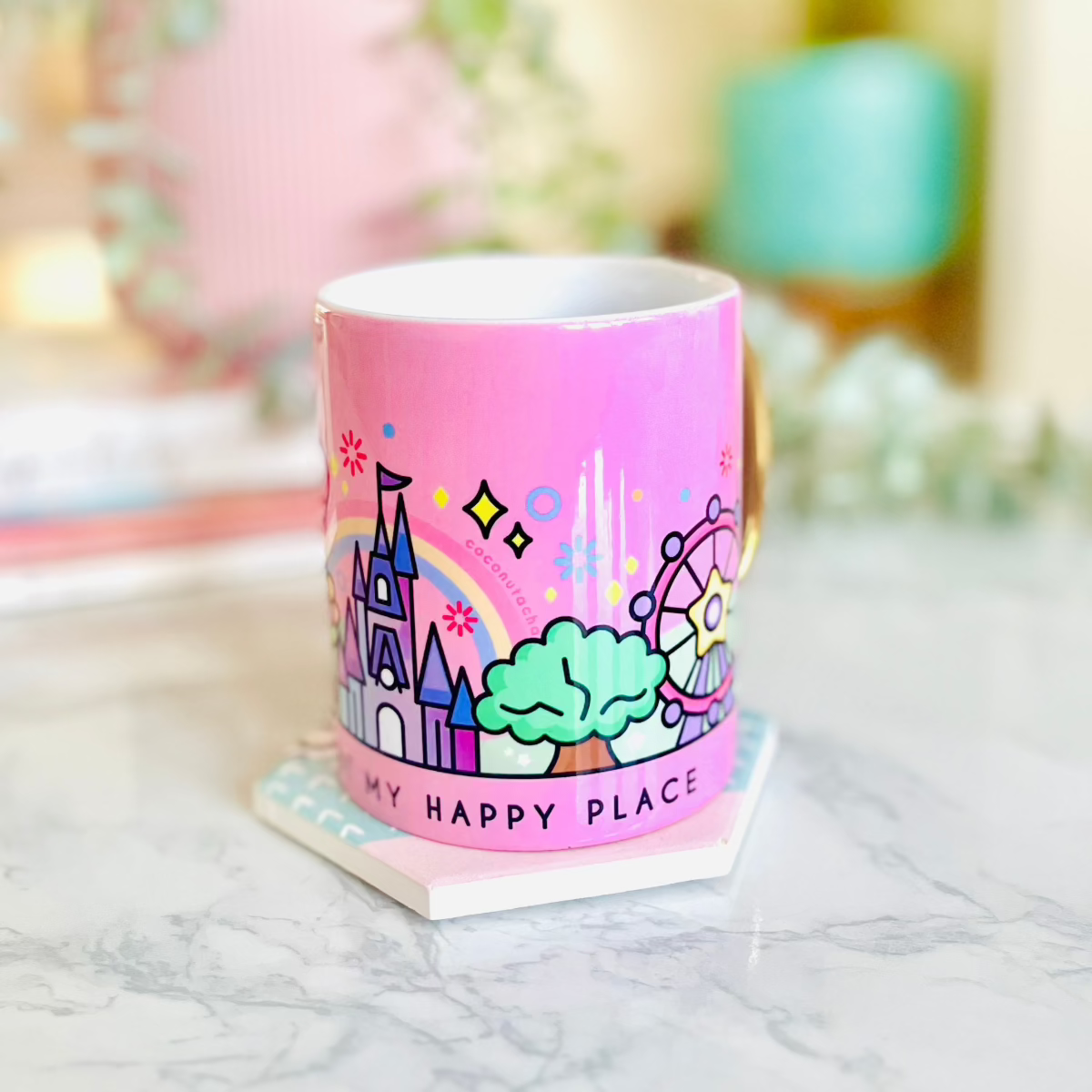 Pink Happy Place Mug