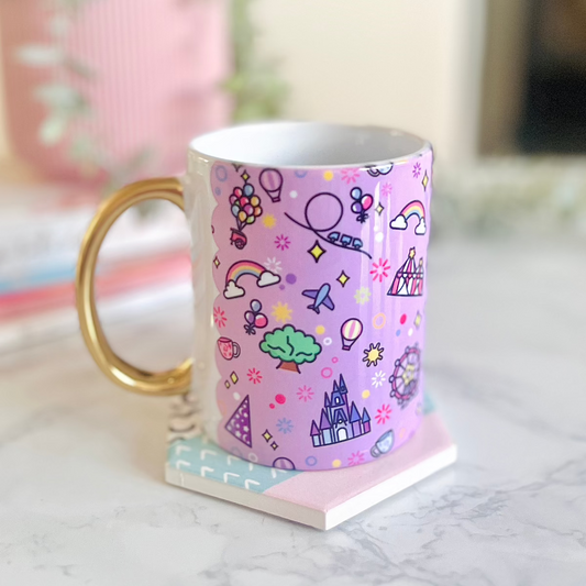 Lilac Happy Place Pattern Mug