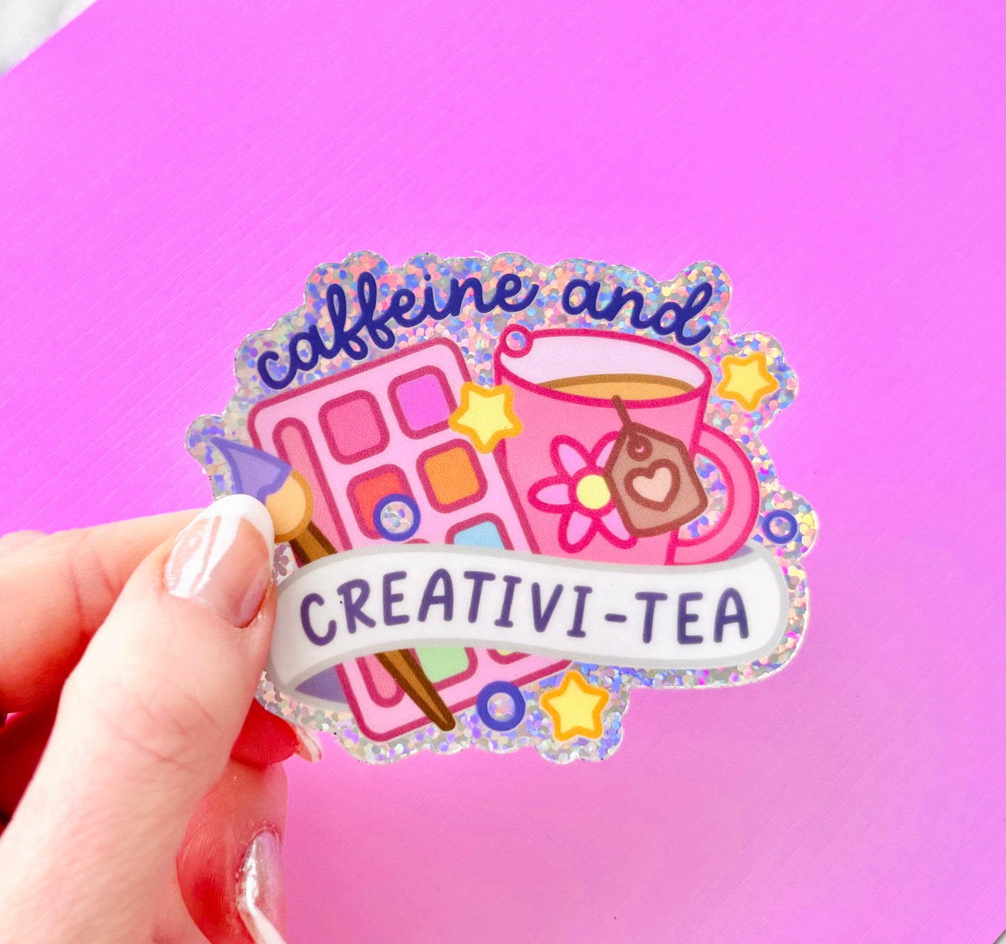 Caffeine and Creativi-tea Sticker