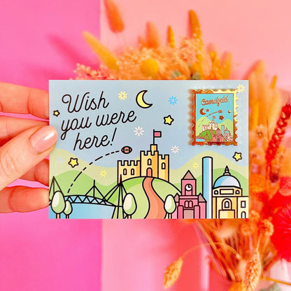 Caerdydd Wish You Were Here Pin