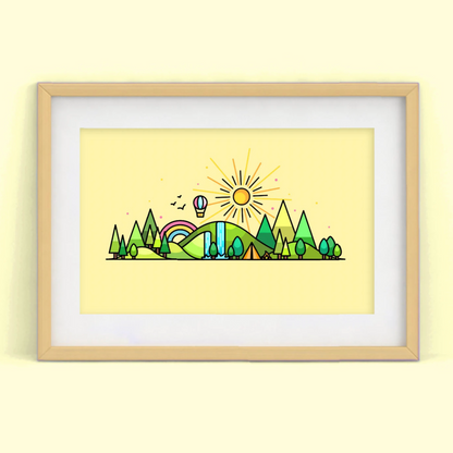 Summer Skyline Wall Art Print