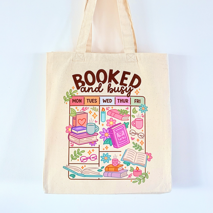Booked & Busy Tote Bag