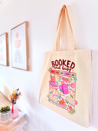 Booked & Busy Tote Bag