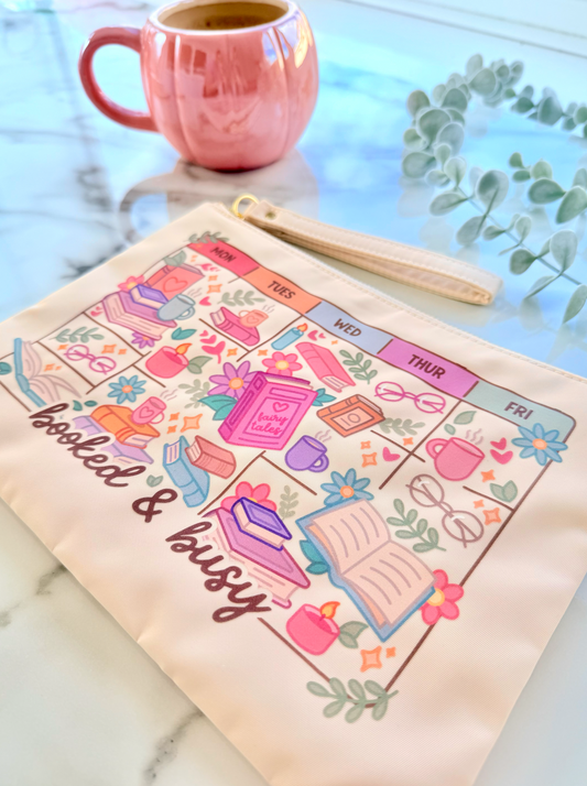 Booked & Busy Kindle Pouch