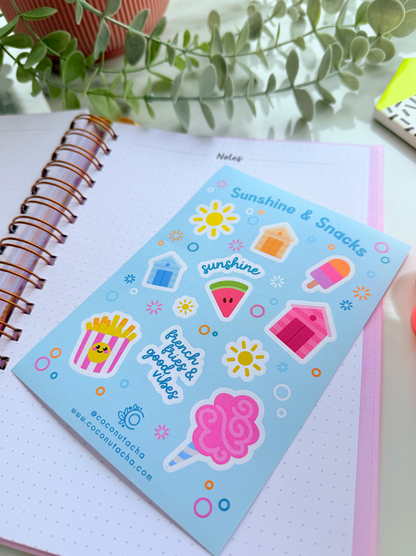 Sunshine & Snacks Sticker Sheet