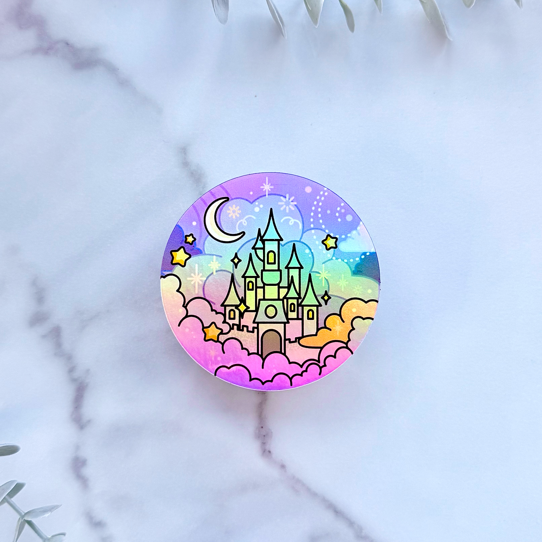 Fairytale Castle Holographic Sticker – CoconuTacha