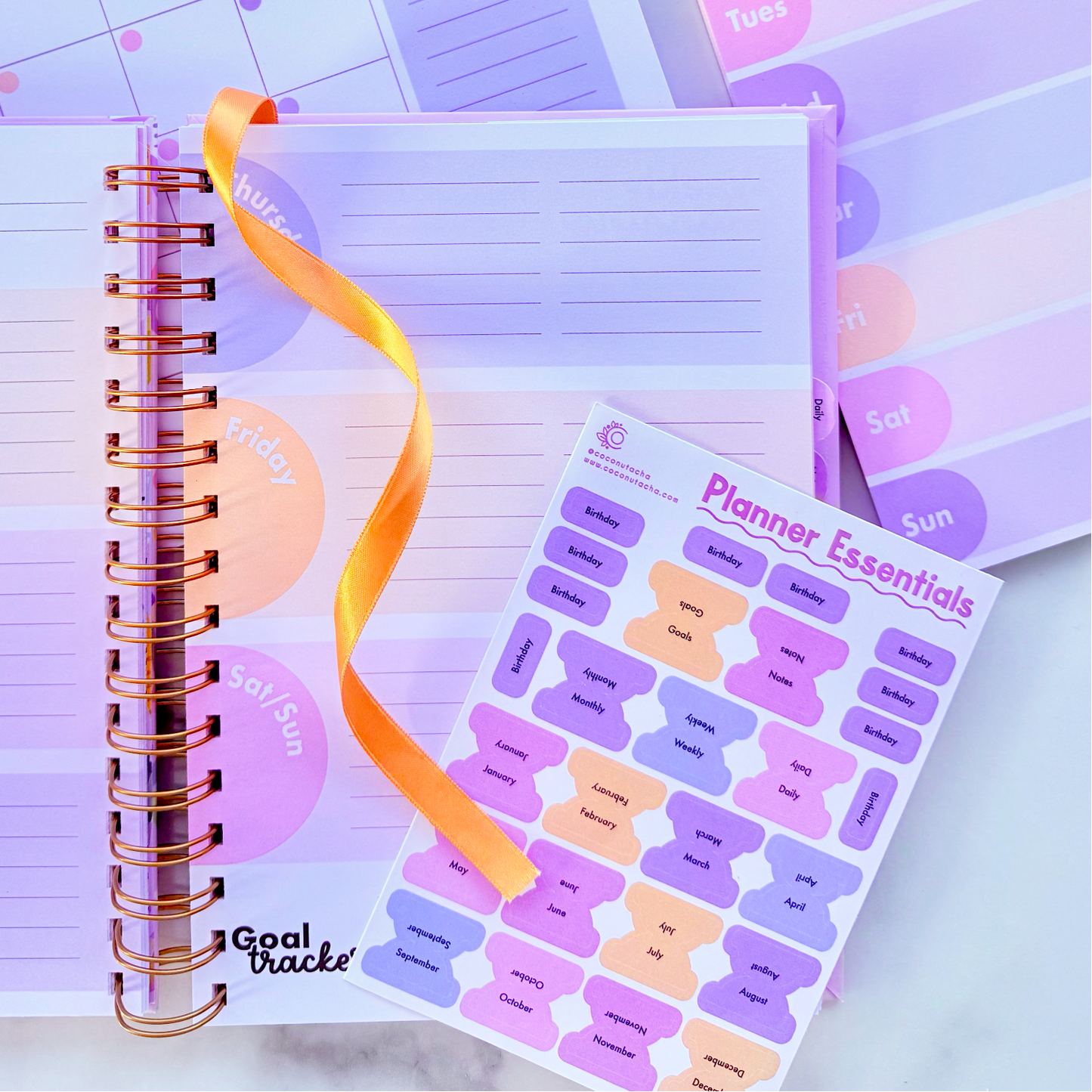 Planner Tabs Sticker Sheet