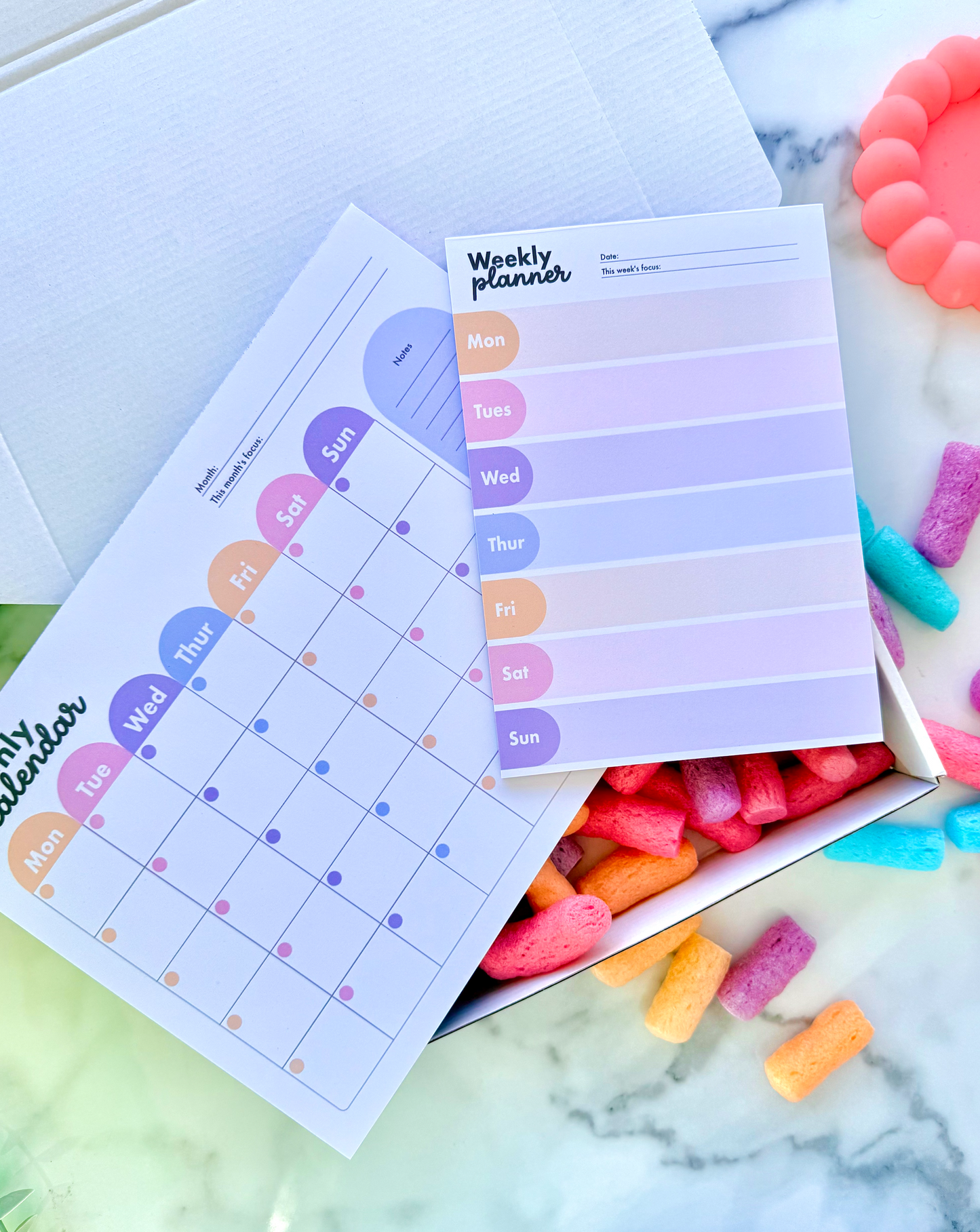 Monthly & Weekly Desk Pad Set