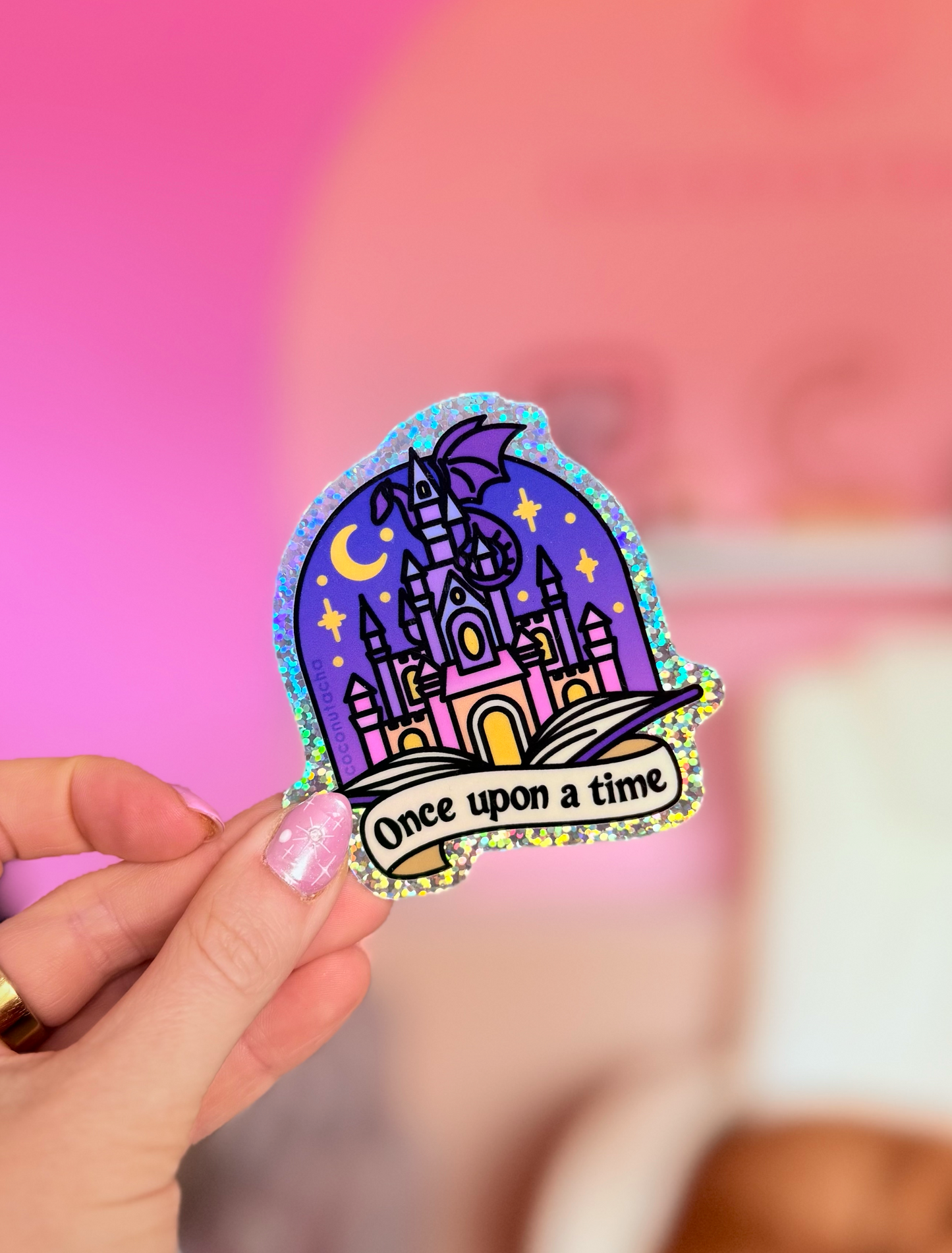 Once Upon a Time Glitter Sticker