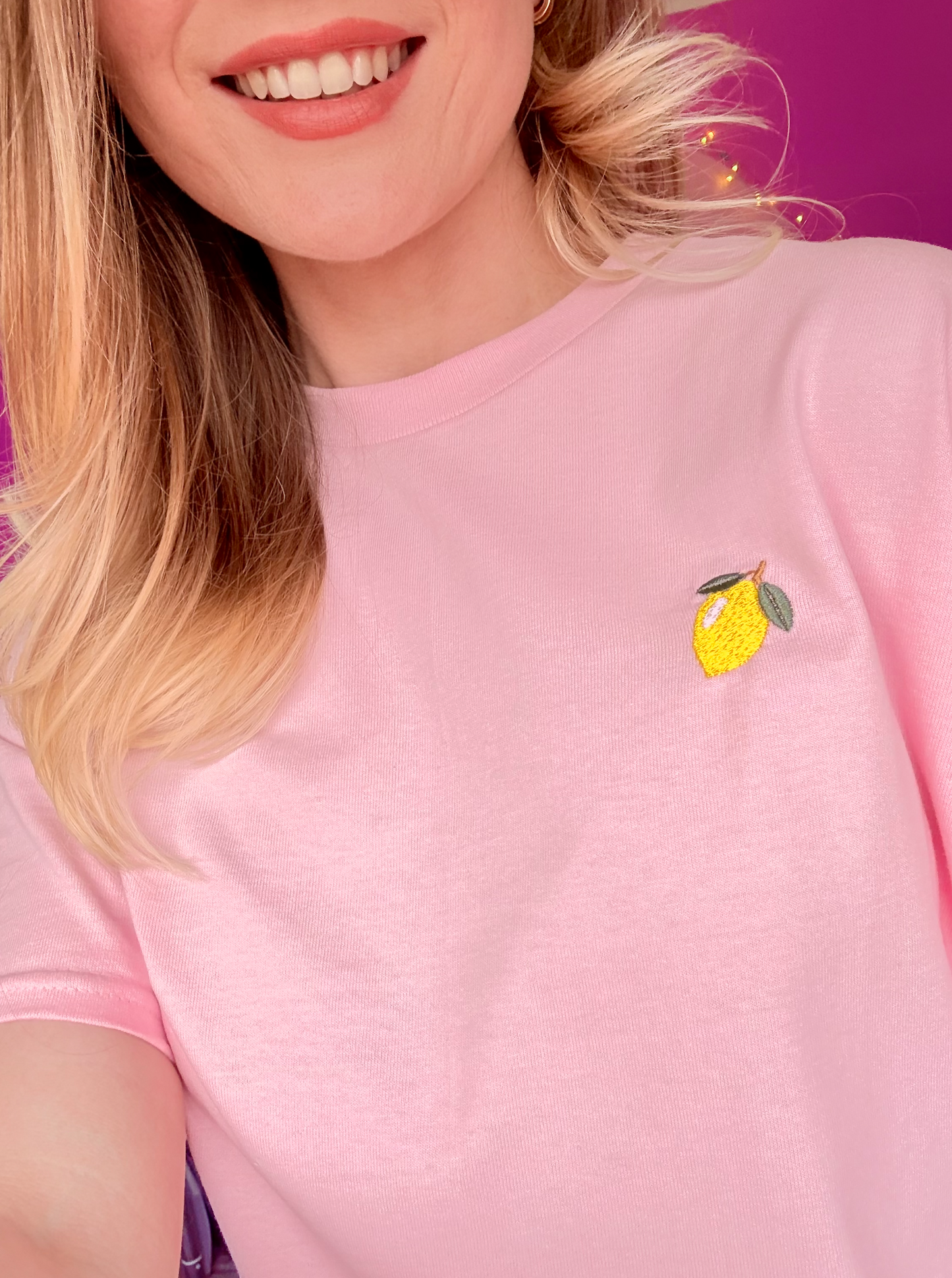 Lemon Pattern Longline T-Shirt